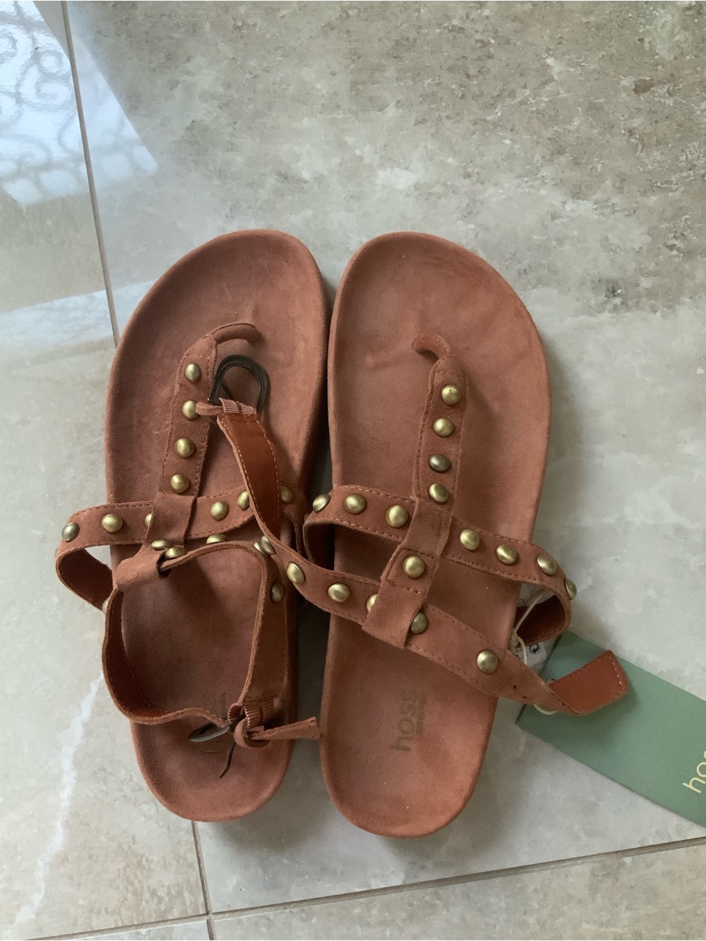 Hoss Intropia "Miren" Suede Studded Sandals.